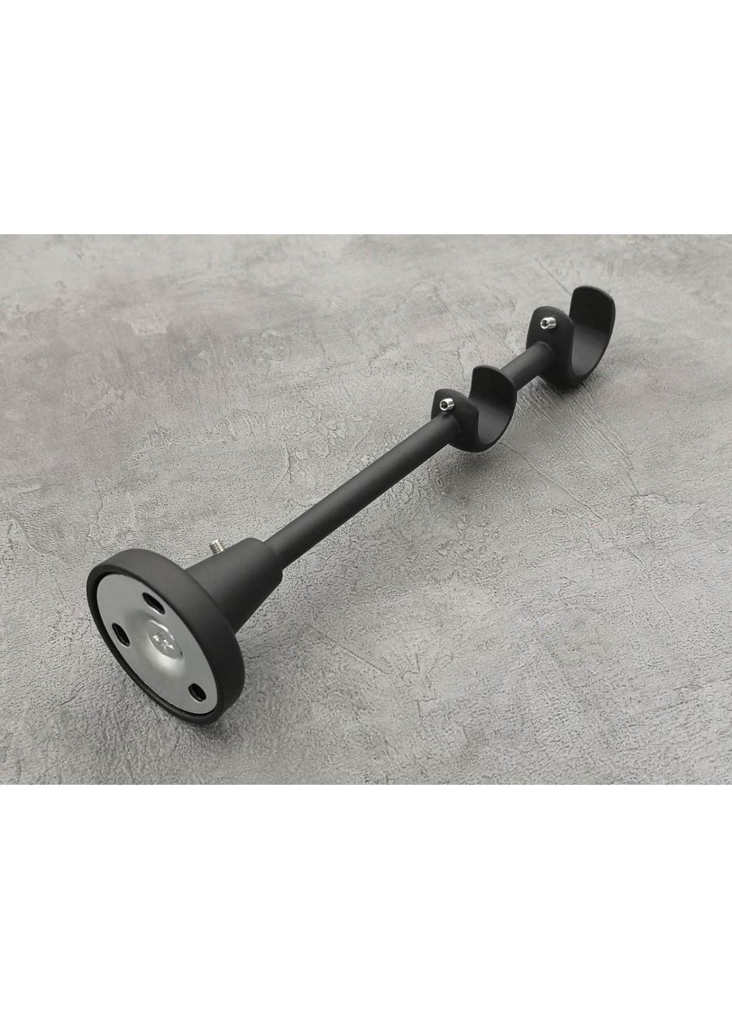 Карниз Арабеска гладкая штанга двойной открытый 25/19 мм 240 см черный матовый Quadrum (352782768)