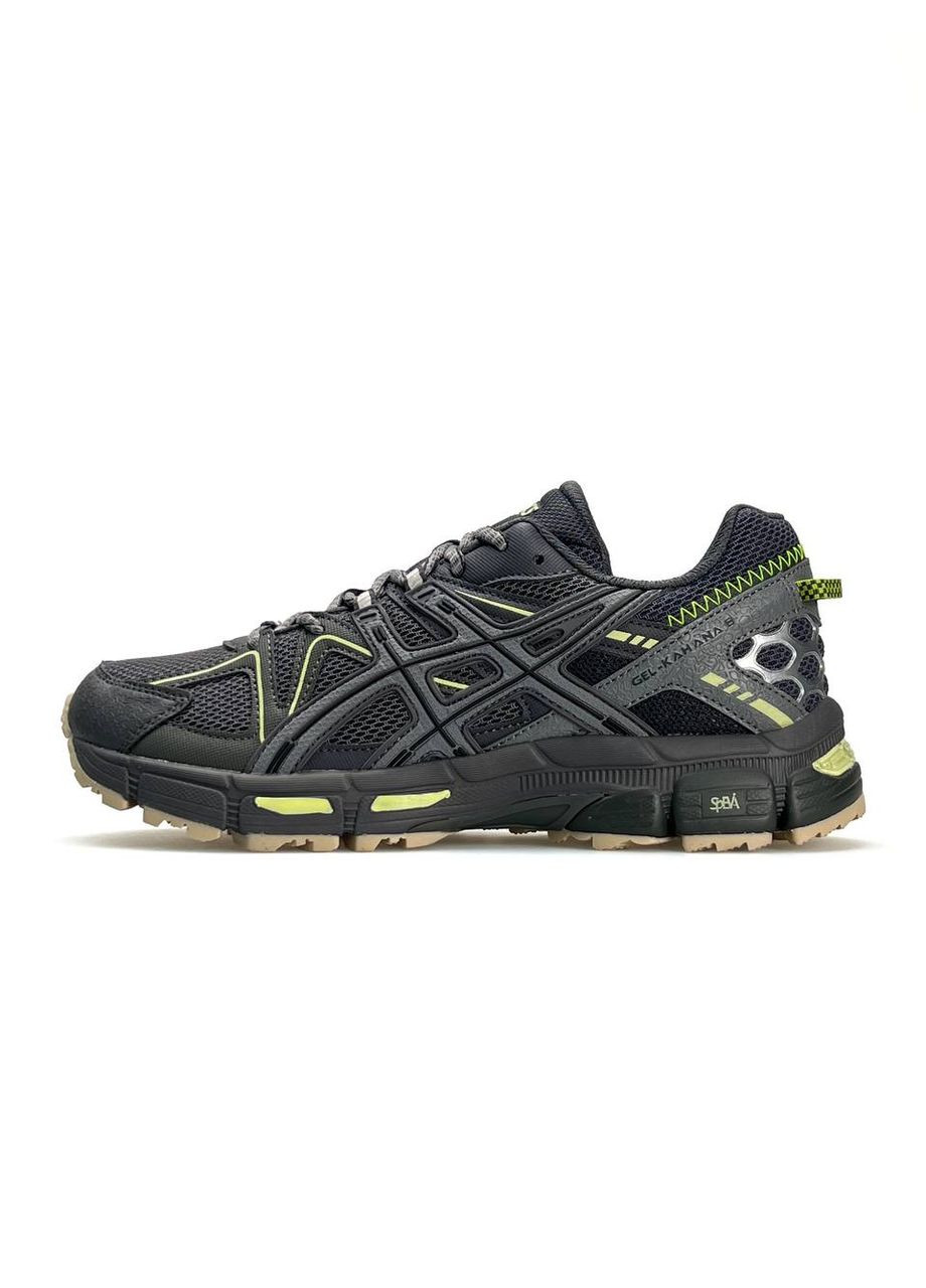 Темно-серые демисезонные кроссовки мужские asics No Brand Gel-Kahana 8 Dark Grey Green