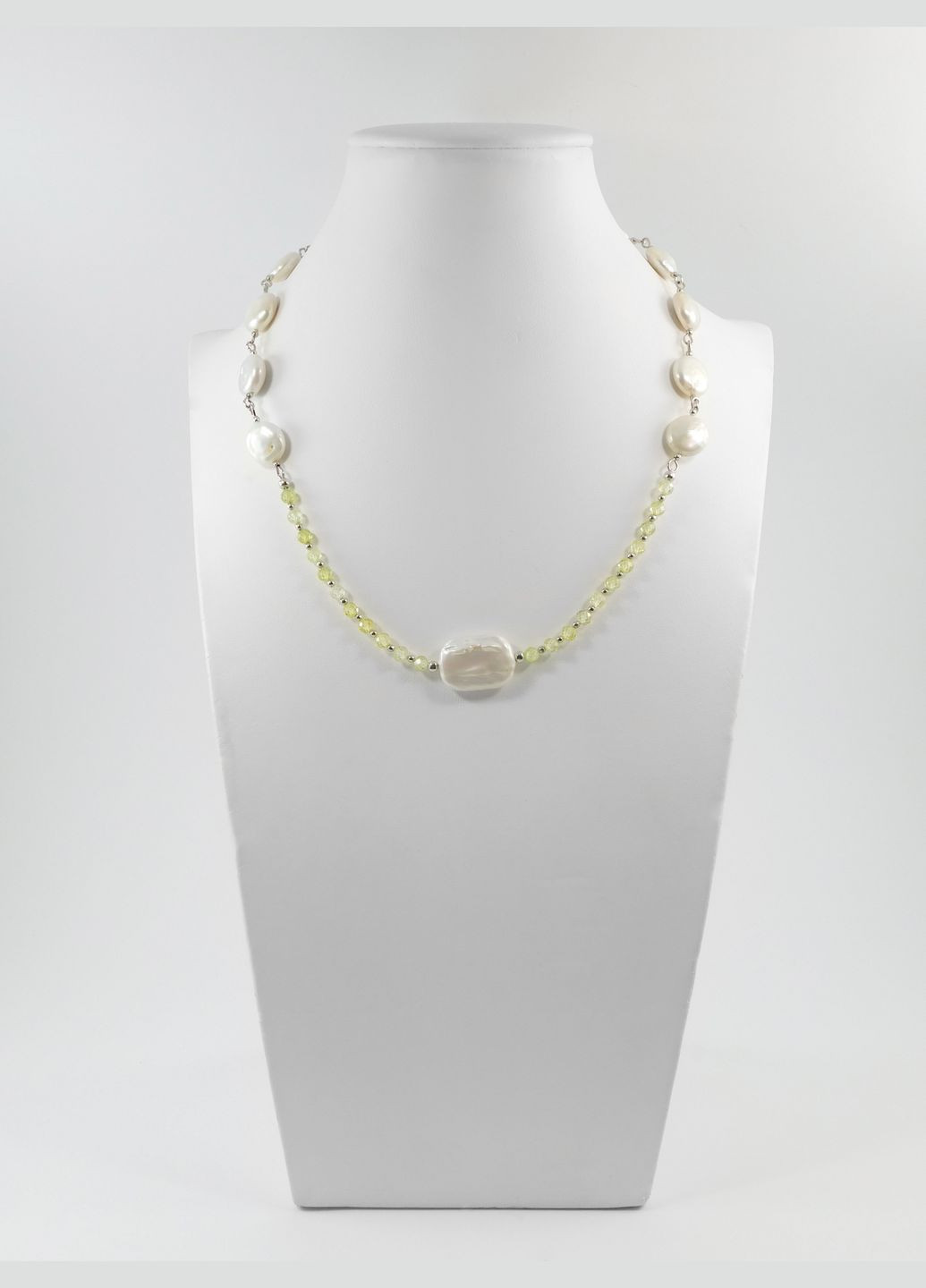 Эксклюзивные бусы "Рококо" Жемчуг барочный, монета, Циркон грань Fursa fashion (322313848)