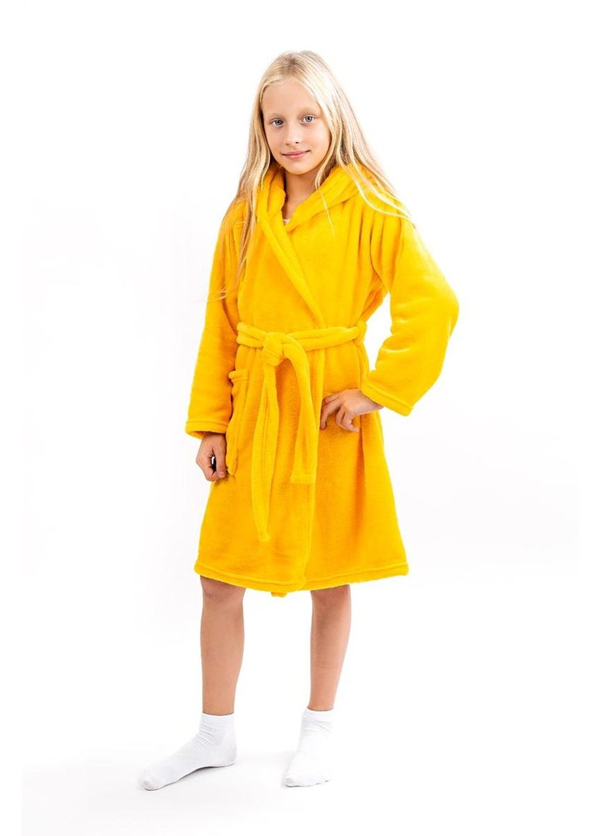 Теплый халат для девочки с капюшоном. Україна (308370399)