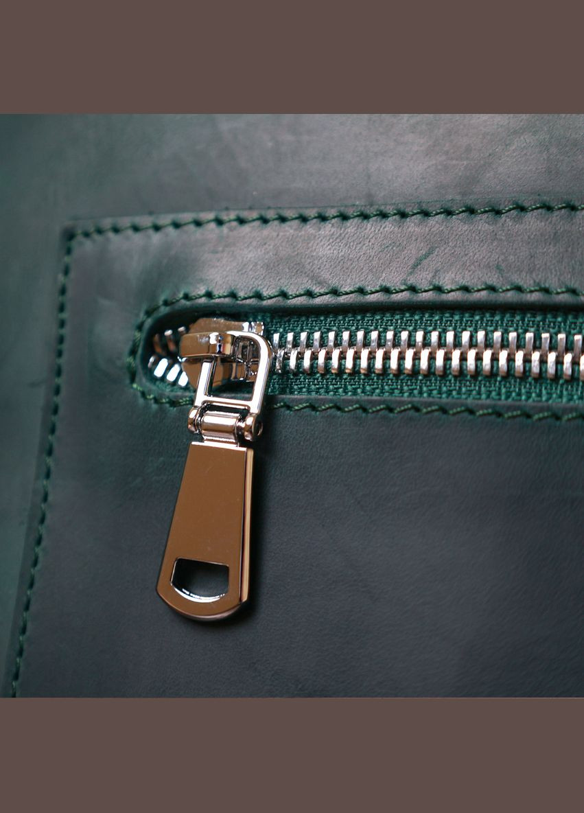 Кожаная винтажная женская сумка шоппер зеленый 16351 Shvigel (329195213)