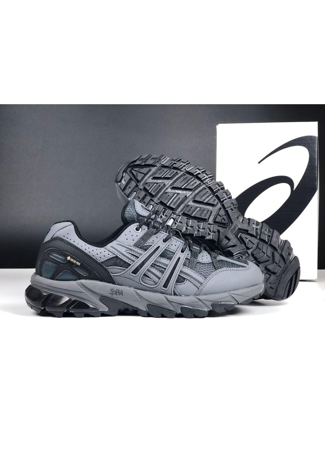 Сірі Зимовий сірий термо чоловічі кросівки зима/осінь No Brand