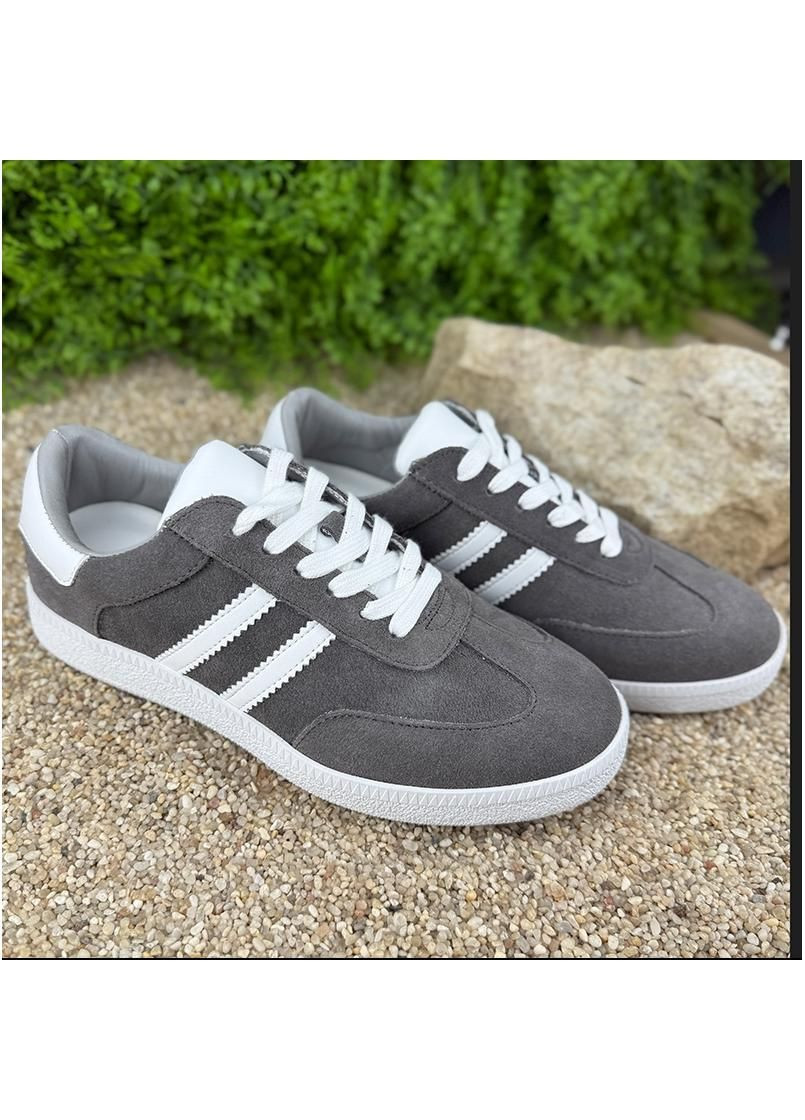 Сірі жіночі замшеві кеди е-008009-6 сірі Hengji