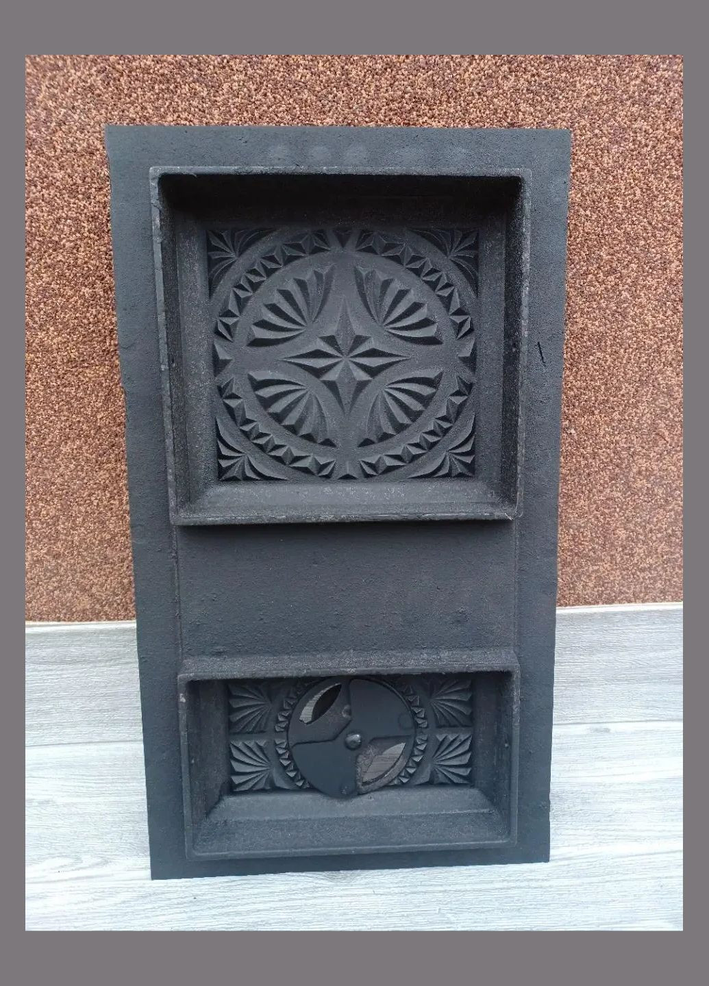 Дверцы спаренные топочные/поддувательные чугунные "Виктория" 505х290 мм и регулировкой поддува. Дверцы для печи и барбекю. Булат (317592330)