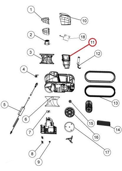 Корзина фильтра для работы пылесоса X30-X80 (без верхней крышки) Fairland (370385325)