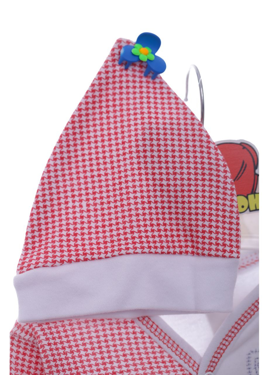 Червона всесезон піжама з шапочкою для хлопчика трикотажна dog червона 62 см (42589) Bebeemm