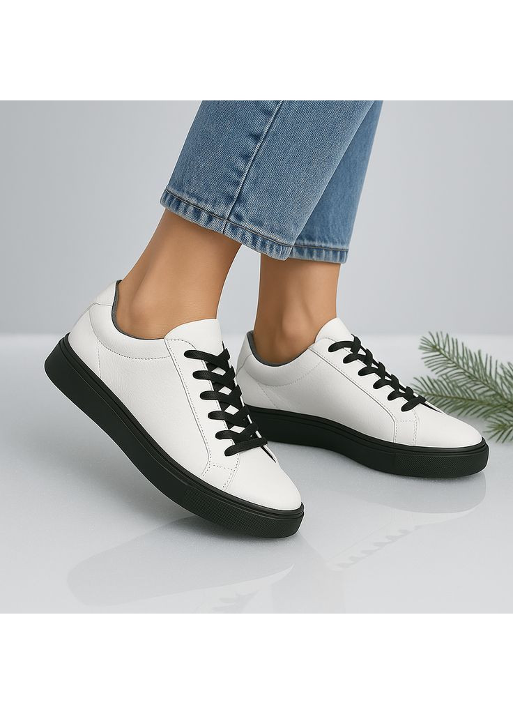 Жіночі зимові кросівки Lux 5211 білі шкіряні з вовною Kindzer Lux-5211 чорно-білі зими (365726871)