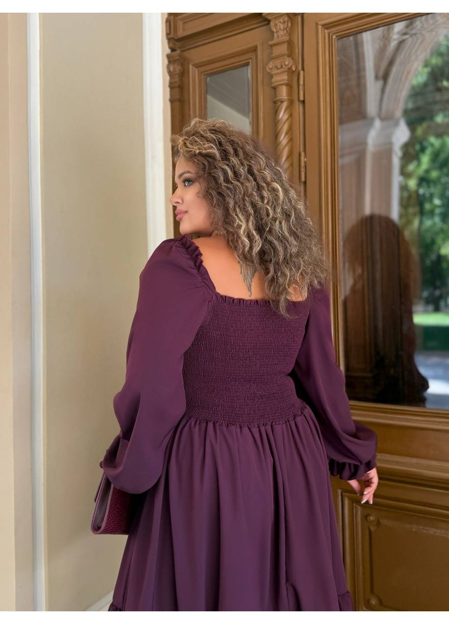 Бордовое повседневный платье женское а-силуэт Гермес однотонное