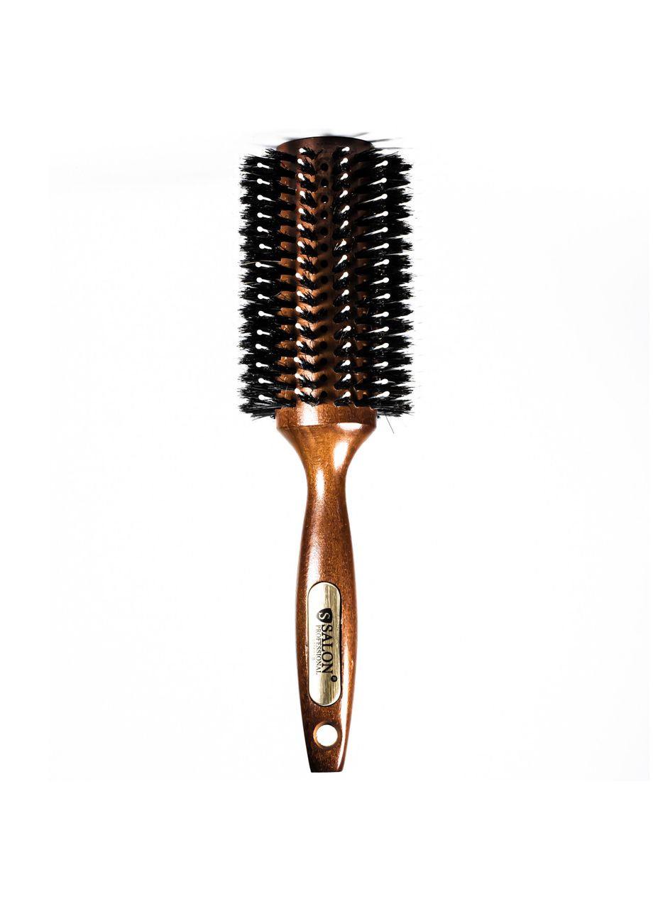 Щітка-брашинг для волосся дерев'яна кругла 4775 CLB Salon Professional (302728641)