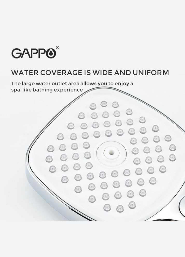 Ручной душ G001, 3режим, белый/хром GAPPO (275335557)