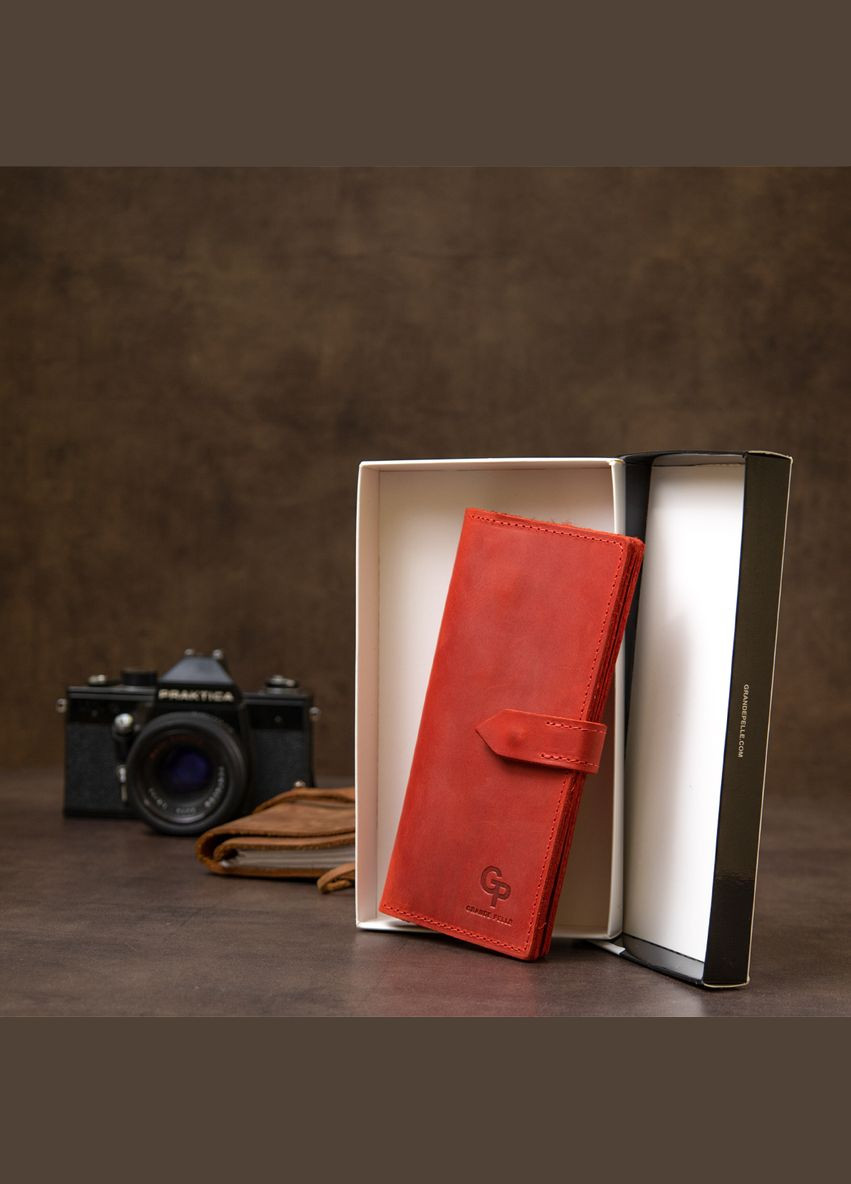 Шкіряне вінтажне жіноче портмоне 11470 Grande Pelle (331908276)