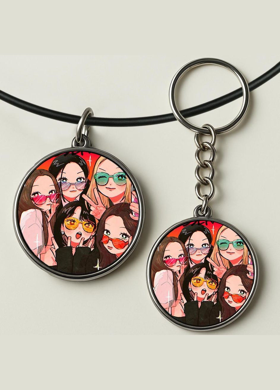 Набір підвіска (кулон) та брелок k pop LE SSERAFIM (1) No Brand (332633433)