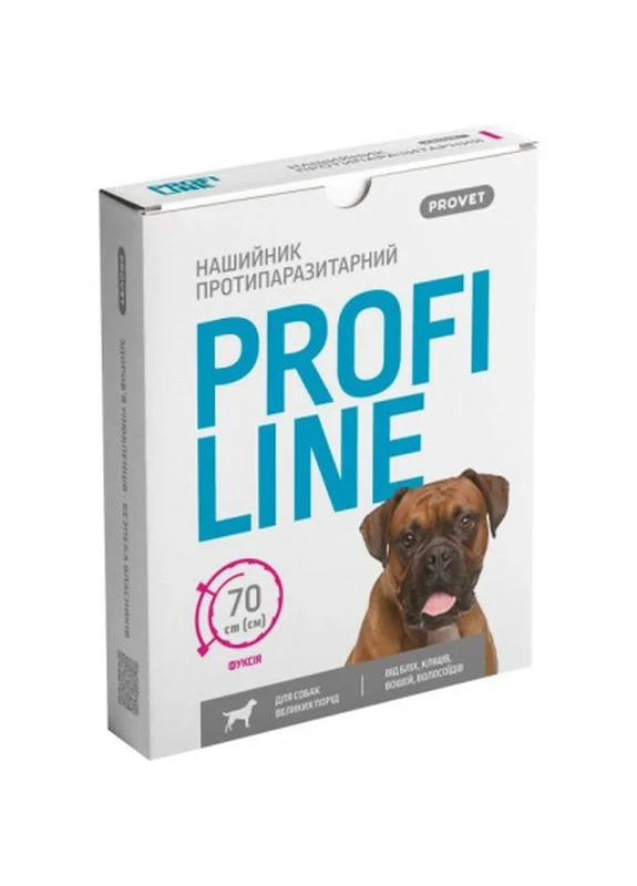 Нашийник для тварин Profiline для великих порід (інсектоакарицид) 70 см (4823082431007) ProVET (400483775)