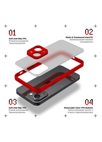Чохол до мобільного телефона (ARM73866) ArmorStandart Frosted Matte Realme C67 4G Red (357237393)