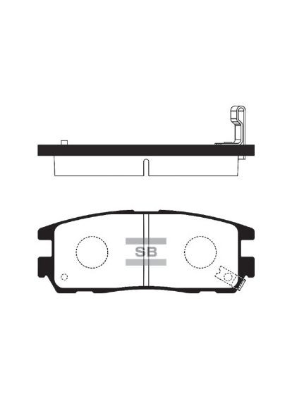 Колодка торм. диск. ISUZU TROOPER задн. (пр-во SANGSIN) SP2089 HI-Q (364975314)