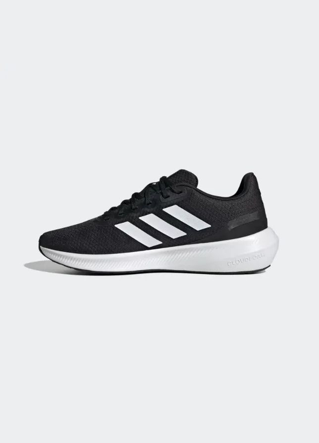 Черные всесезонные кроссовки runfalcon 3 core black cloud white core black adidas