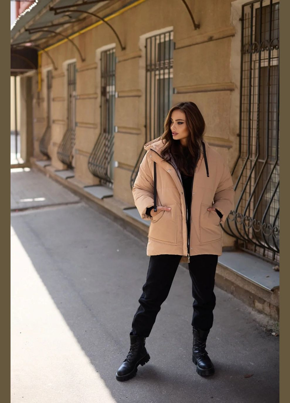 Кавова демісезонна зимова куртка Seventeen