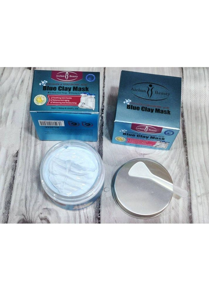 Маска для лица с голубой глиной, коллагеном и гиалуроновой кислотой Aichun Beauty, 150г Plus-plus (354796776)