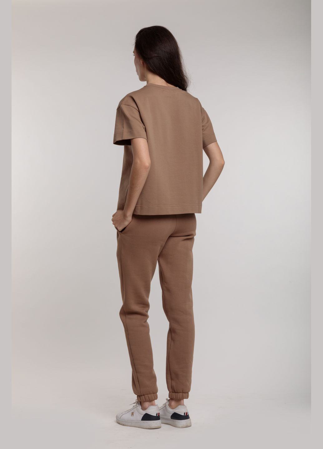 Штани джогери жіночі бежевого кольору Amelon Clothing Джогери (280940830)