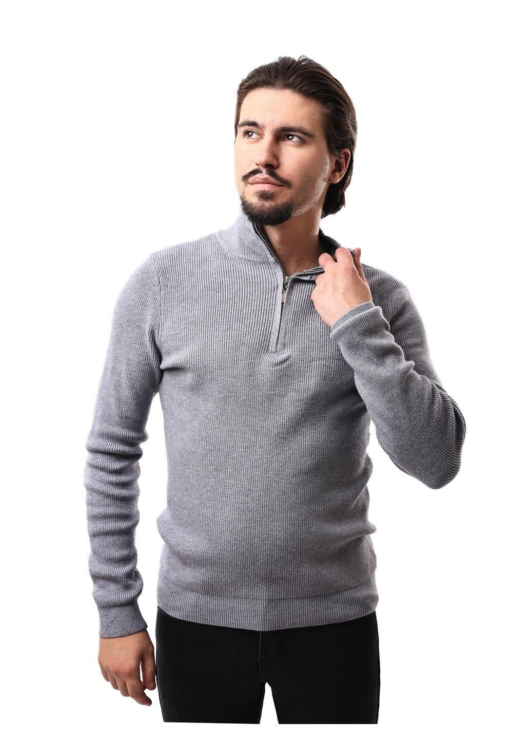 Сірий светр чоловічий Fashion