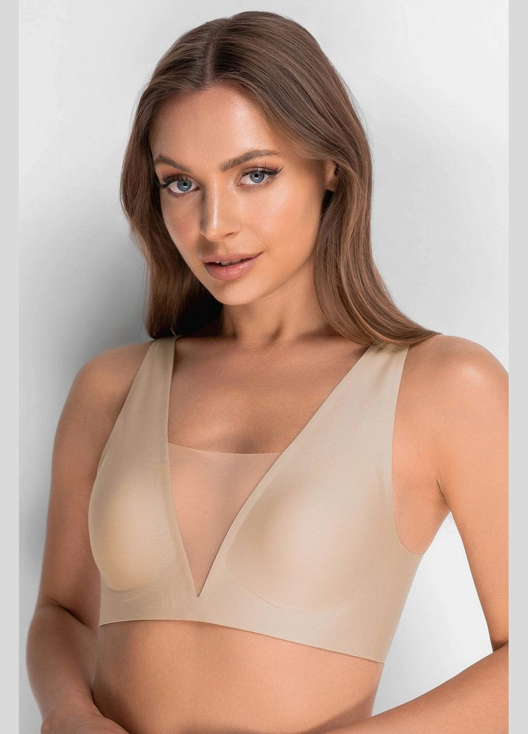 Бежевий безшовний безшовний бюстгальтер з мікрофібри Anabel Arto без кісточок