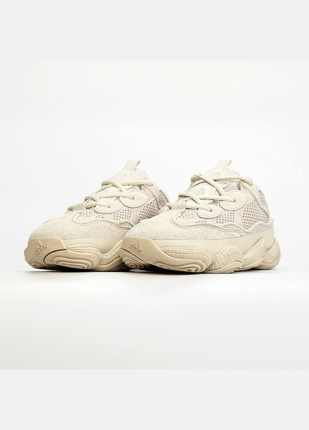 Кроссовки женские и мужские Adidas Yeezy 500 beige | Адидас Изи буст 500 бежевые No Brand бежевые демисезоны (307397785)