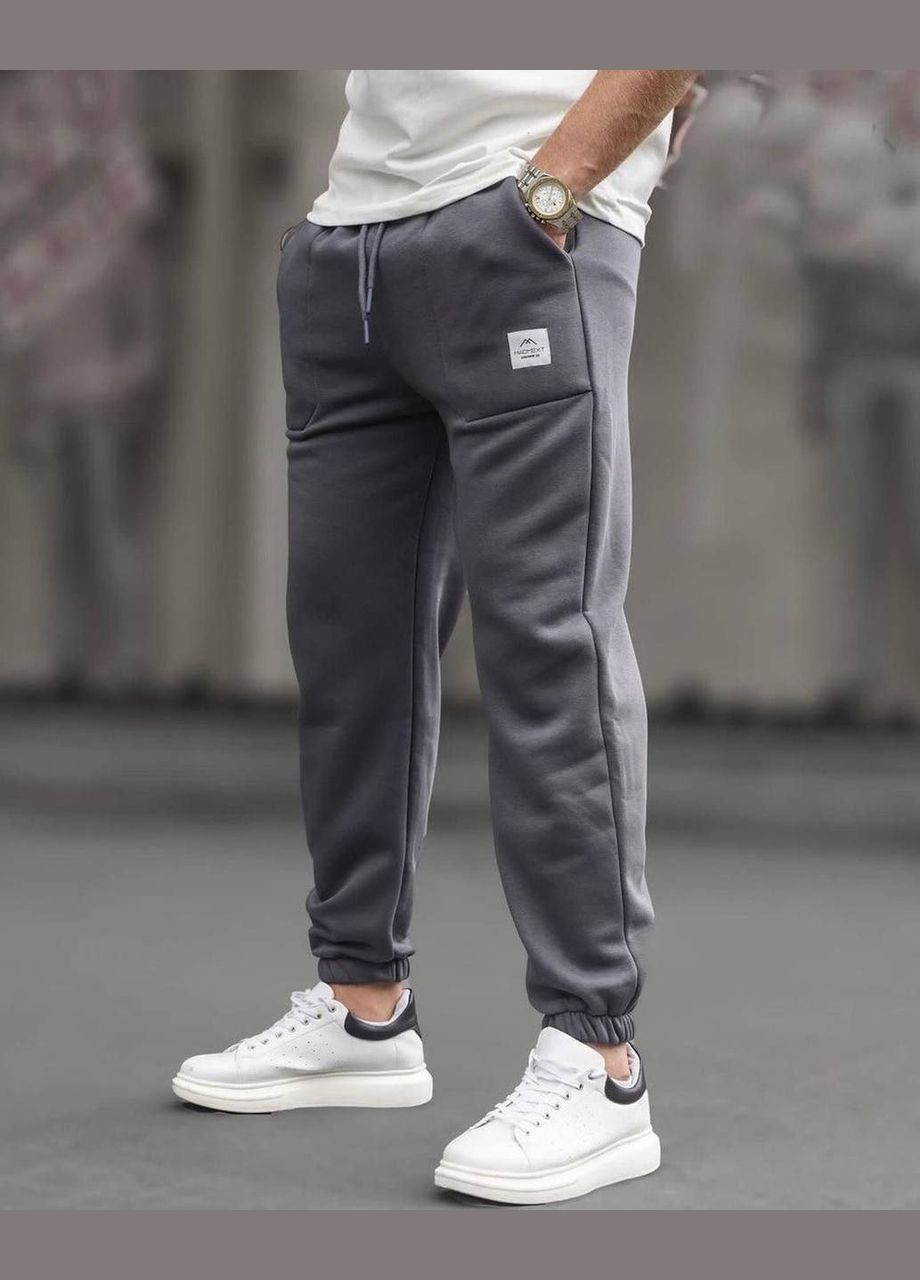 Светло-серые демисезонные брюки No Brand