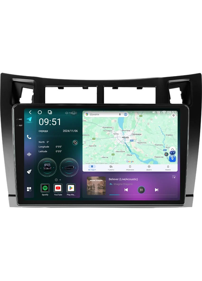 Штатна магнітола M7 Plus Toyota Yaris XP90 (2005-2012) CarPlay QLED Mekede Prius (384270463)