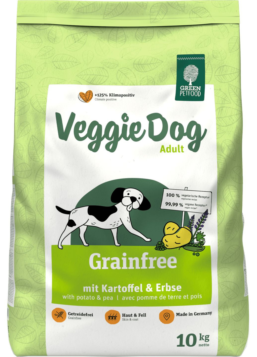 Сухой корм вегетарианский для взрослых собак VeggieDog Grainfree 10 кг (4032254748045) Green Petfood (279572417)