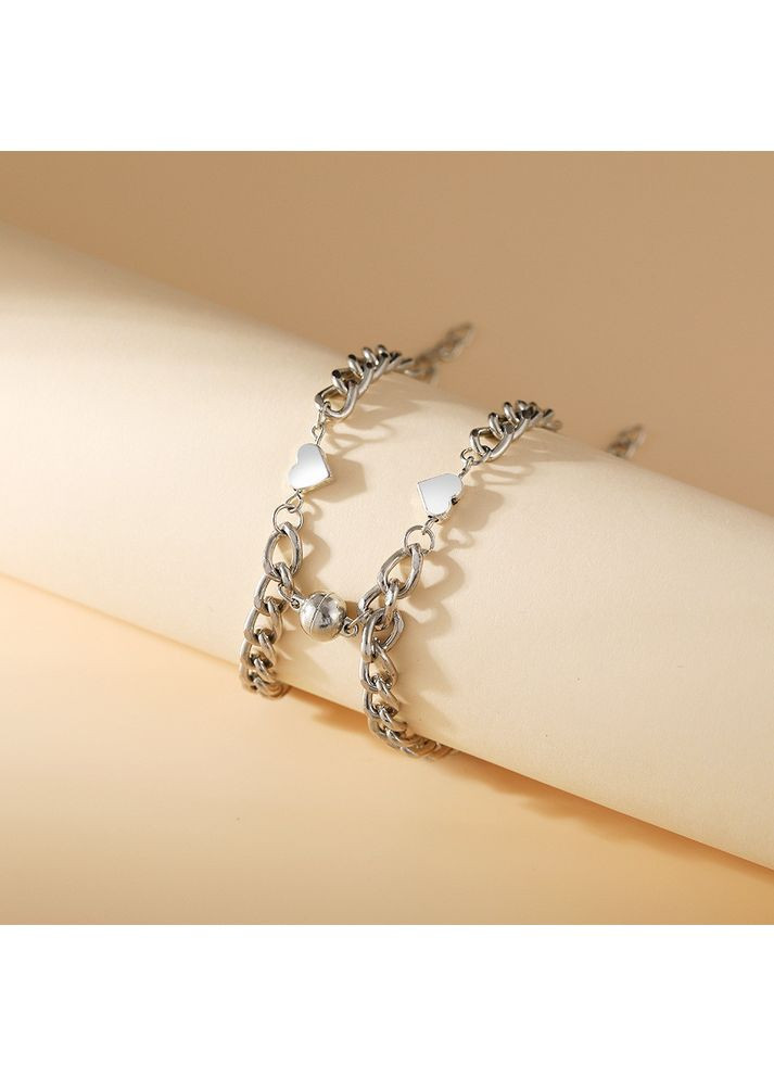 Парные браслеты для влюбленных с магнитом, браслет для пары ПБ-6 AAA (358935409)