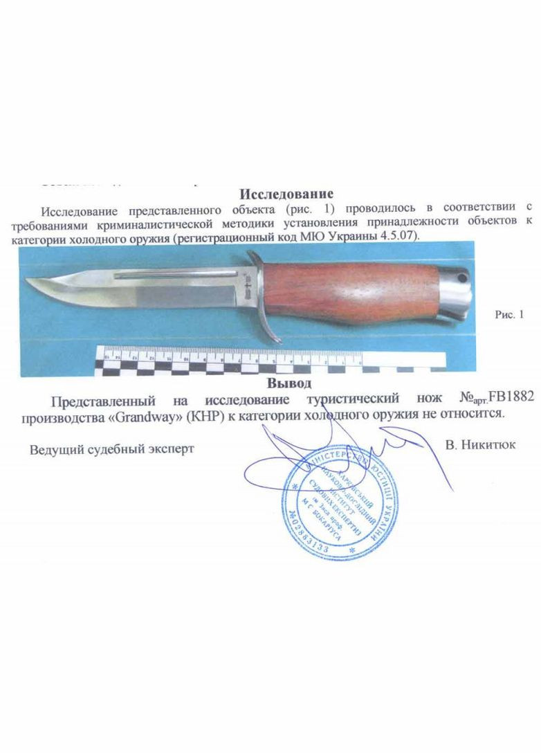 Нож финка тактический в кожаном чехле с удлиненным лезвием и гардой GW 1882-L Grand Way (370770562)