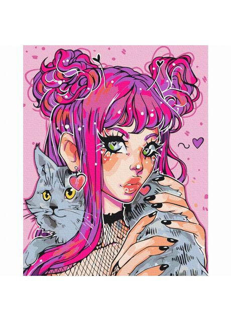 Картина по номерам Кошачий взгляд (BS53522) Brushme (370255069)