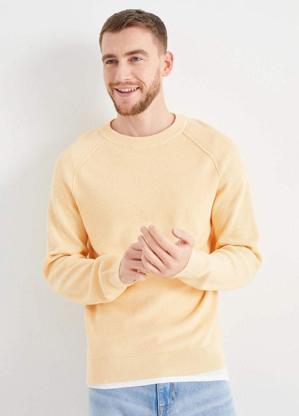 Молочний демісезонний светр з бавовни C&A