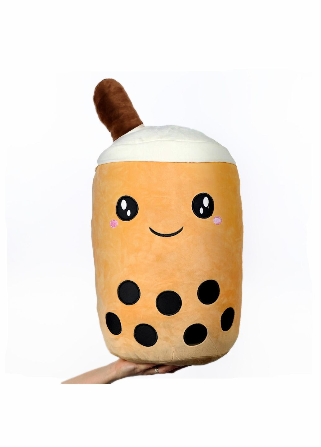 М'яка іграшка-подушка Bubble Tea 70см Кавова No Brand (332793422)
