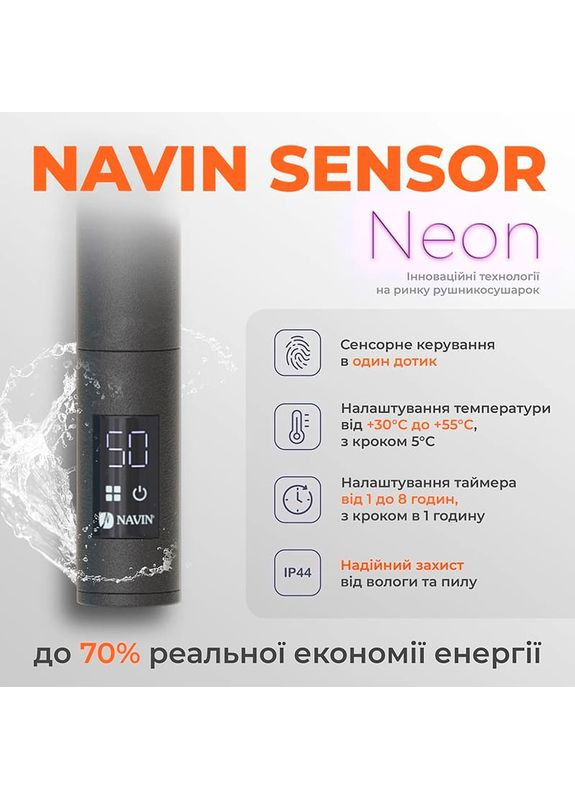 Полотенцесушитель Камелия 480х800 Black (12-207033-4880) Navin (335419445)