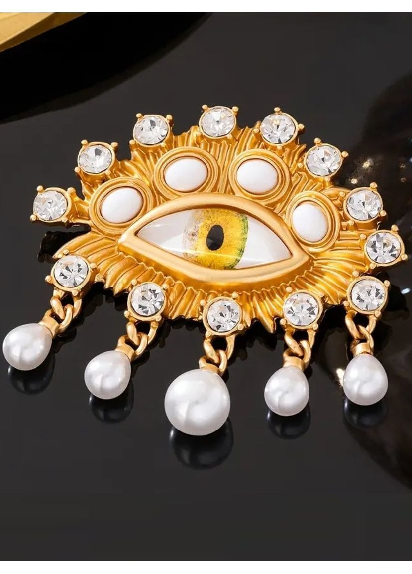 Золотая большая брошь глаз дракона, 1600 No Brand (365833371)