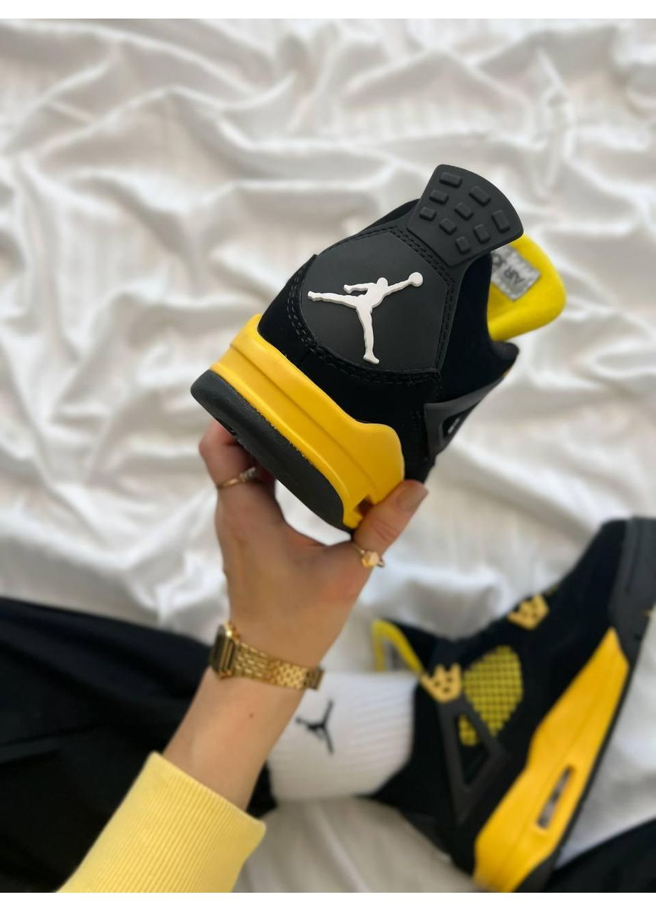 КРОСІВКИ ЖІНОЧІ NIKE AIR JORDAN 4 THUNDER 2023 НАЙК АІР ДЖОРДАН No Brand чорні демісезони (368869499)
