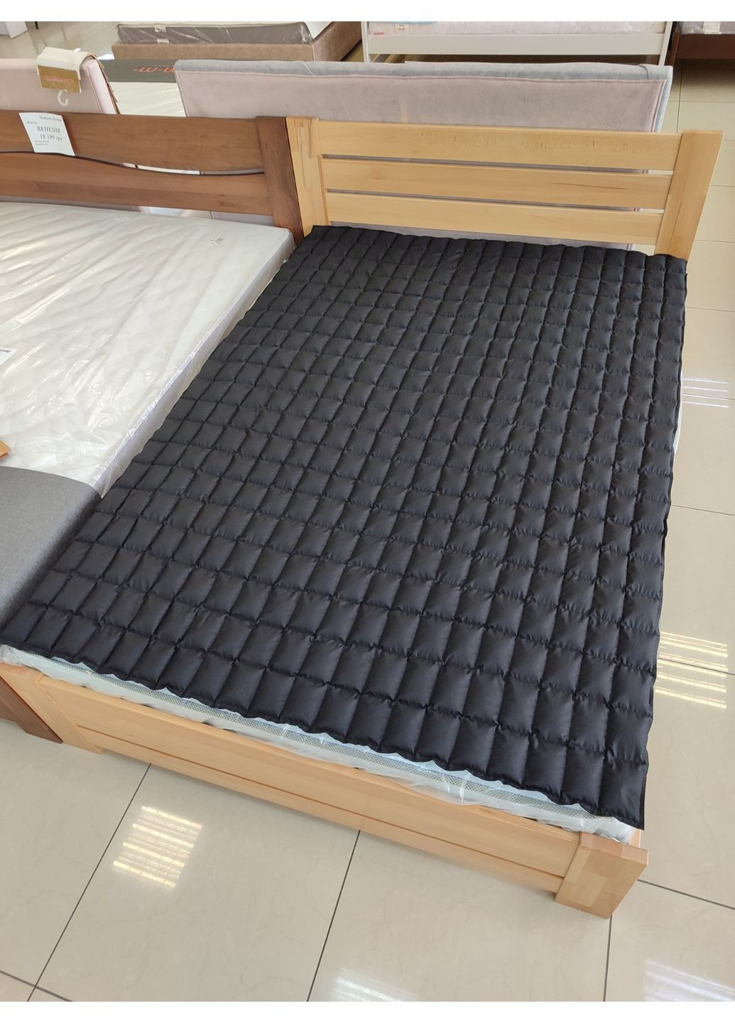 Ортопедический матрас – наматрасник с био наполнителем, дышащий с эффектом релакса. 180 на 200 см. Черный Ekko Seat (353718844)