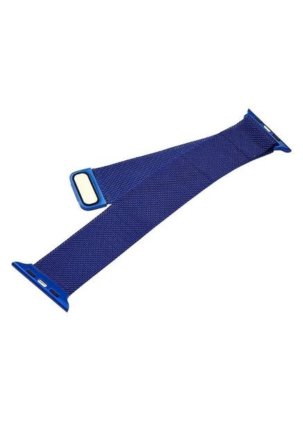 Металевий ремінець для Apple Watch міланська петля Milanese loop 42/44/45/49 mm синій No Brand (353497718)