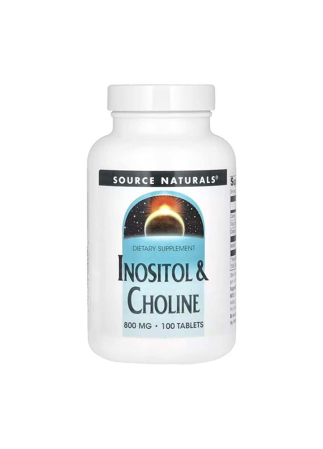 , инозитол и холин, 800 мг, 100 таблеток Source Naturals (364314367)