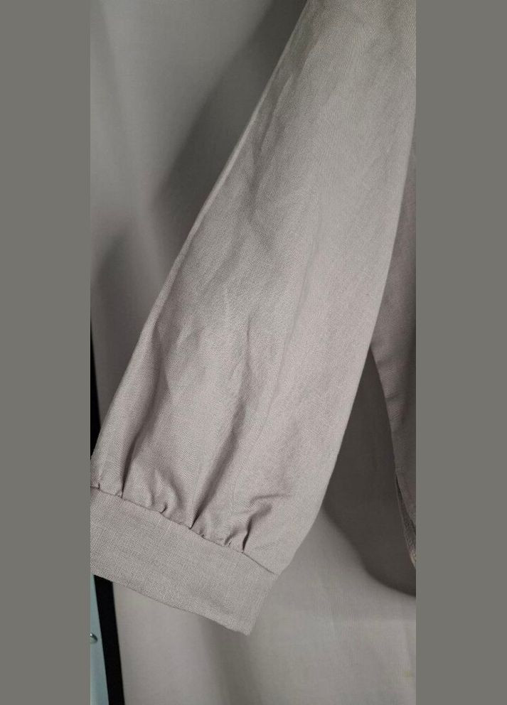 Жіноча блуза сіра лляна вільного крою з кишенями MKKS9025-8 Modna KAZKA (347317537)