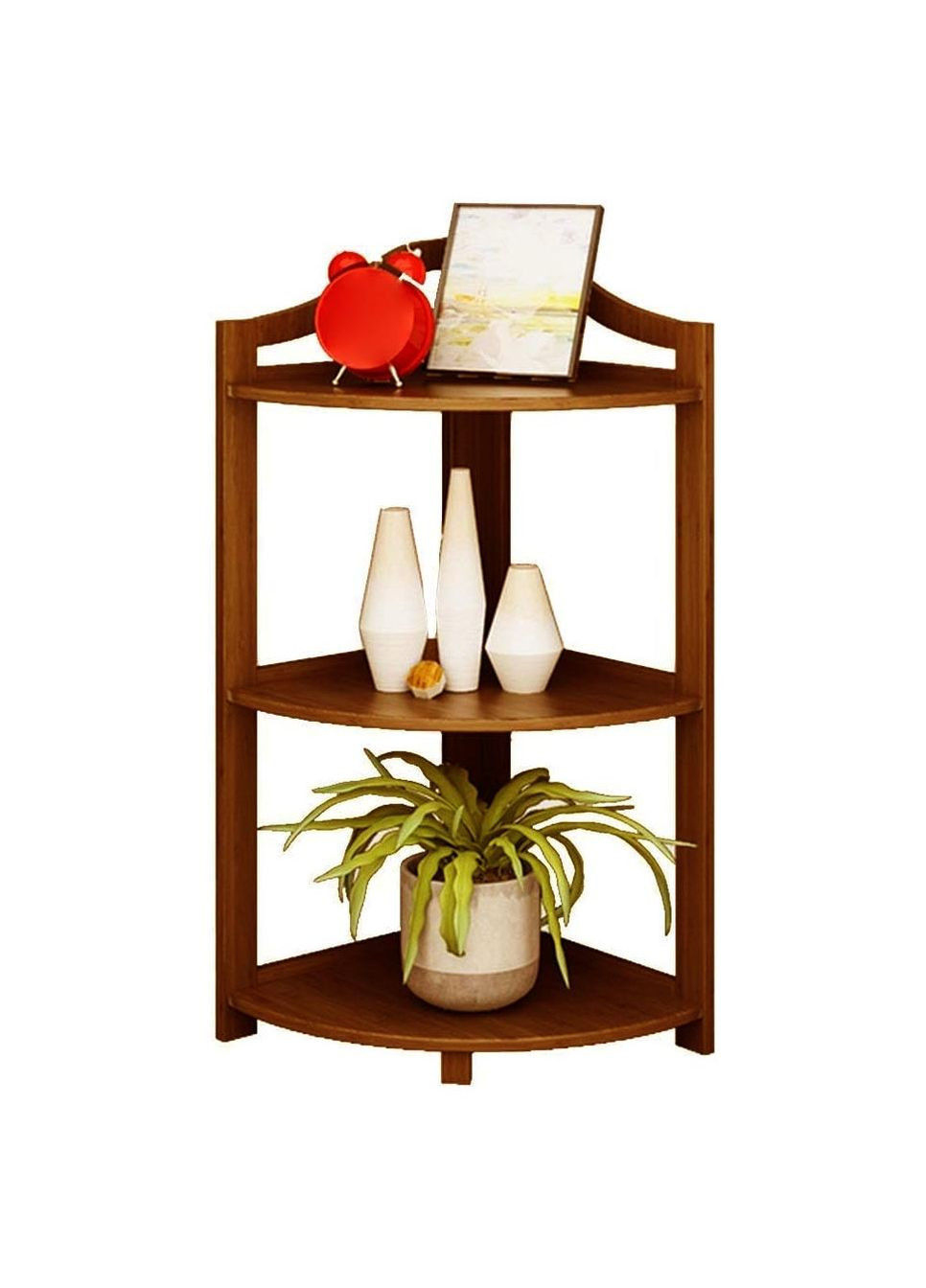 Стелаж кутовий з дерева Кенмор 2 латте (УСП-202016) No Brand (327867695)