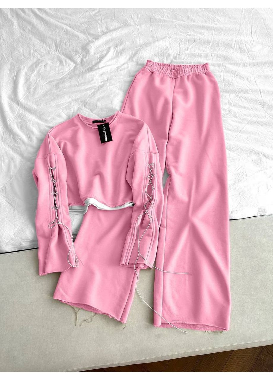 Жіночий костюм кофта + палаццо з турецької трьохнитки (вільний крій)👉 Заміри в описі DK/DL Мода без кордонів (361642616)