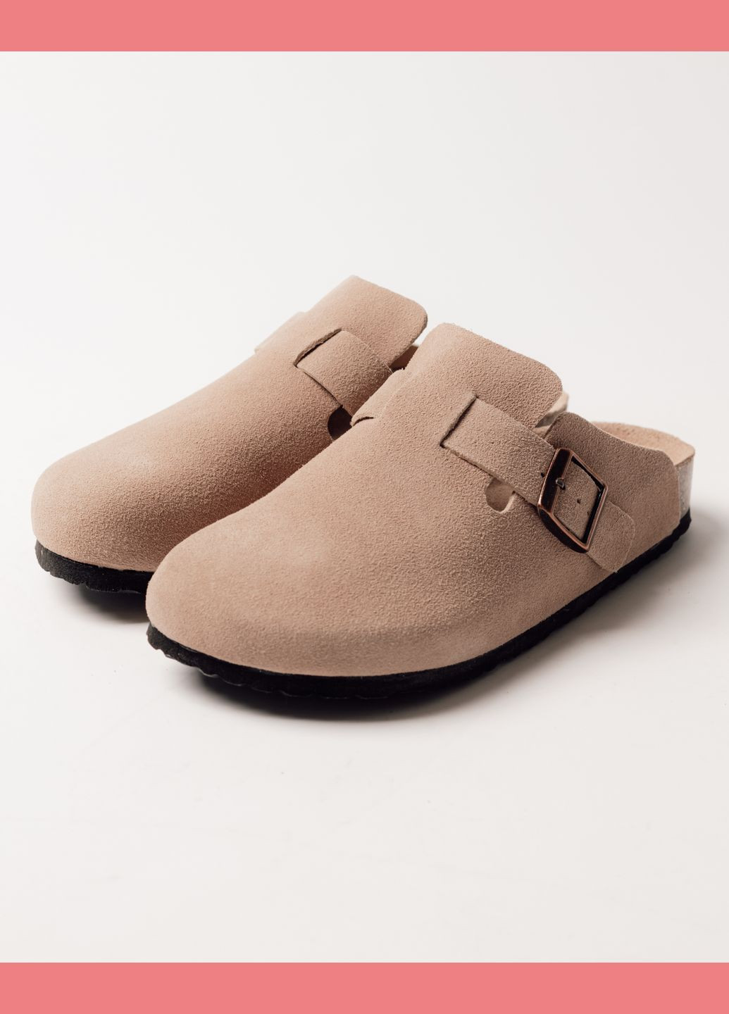 Бежевые сабо на платформе замша ALLSY на платформе