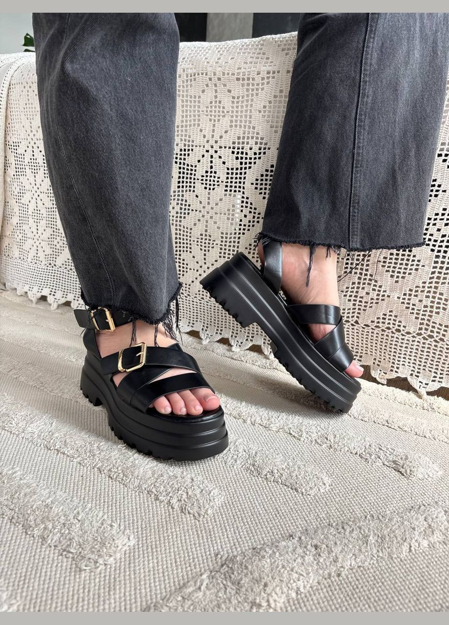 Босоніжки на платформі з екошкіри No Brand (336661881)