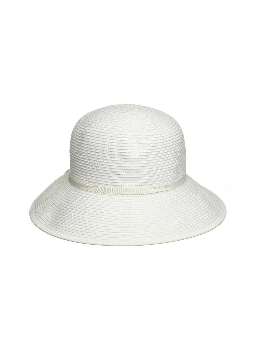 Шляпа со средними полями женская хлопок белая NAOMI LuckyLOOK 855-527 (289478354)