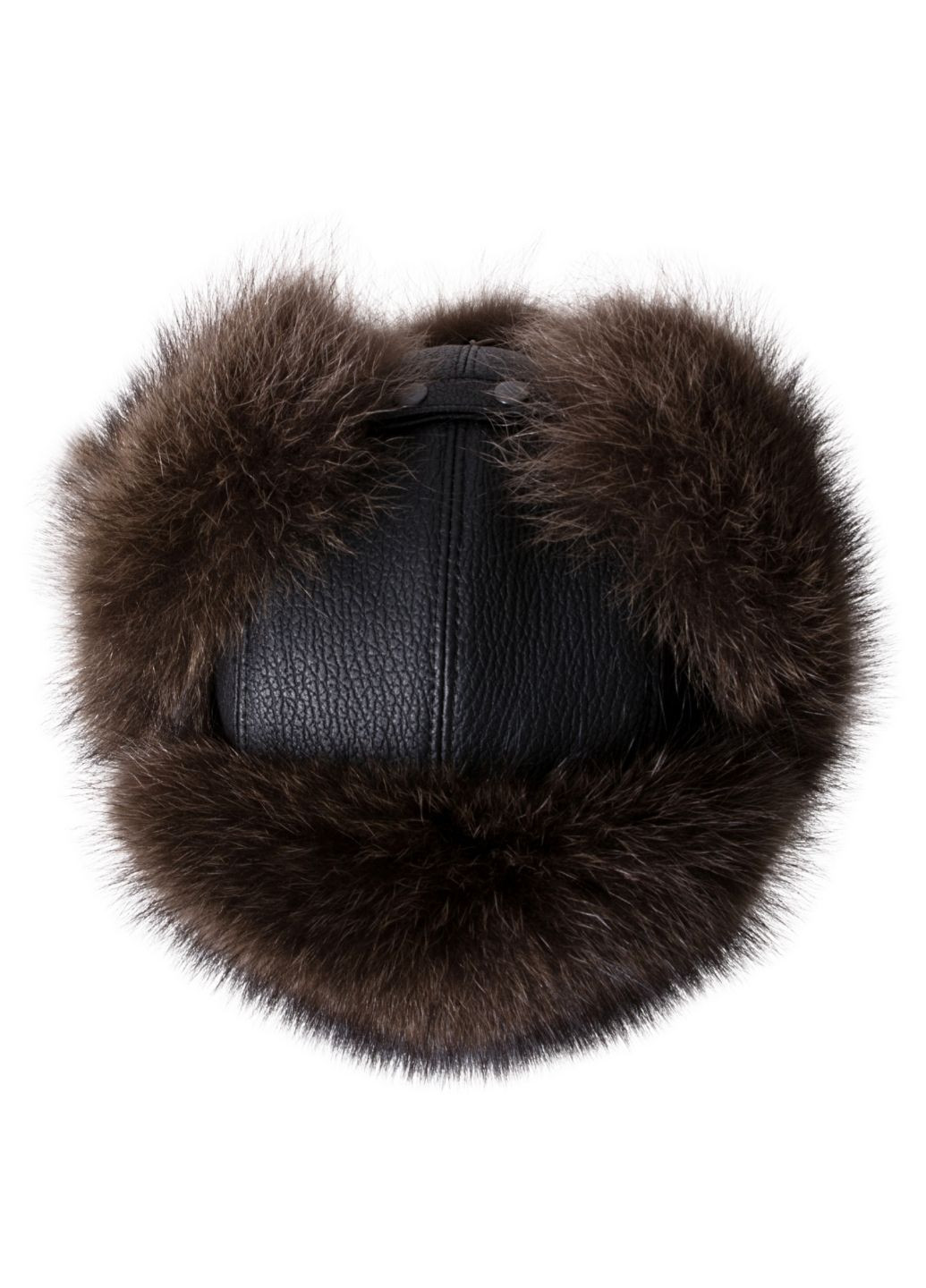 Меховая шапка ушанка из натурального меха енота и натуральной кожи Меховой Стиль Ушанка (356676089)