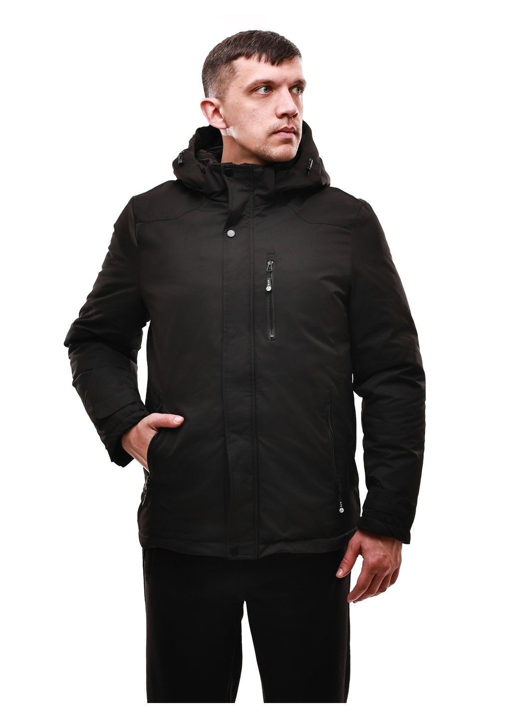 Черная зимняя куртка зимняя мужская TE