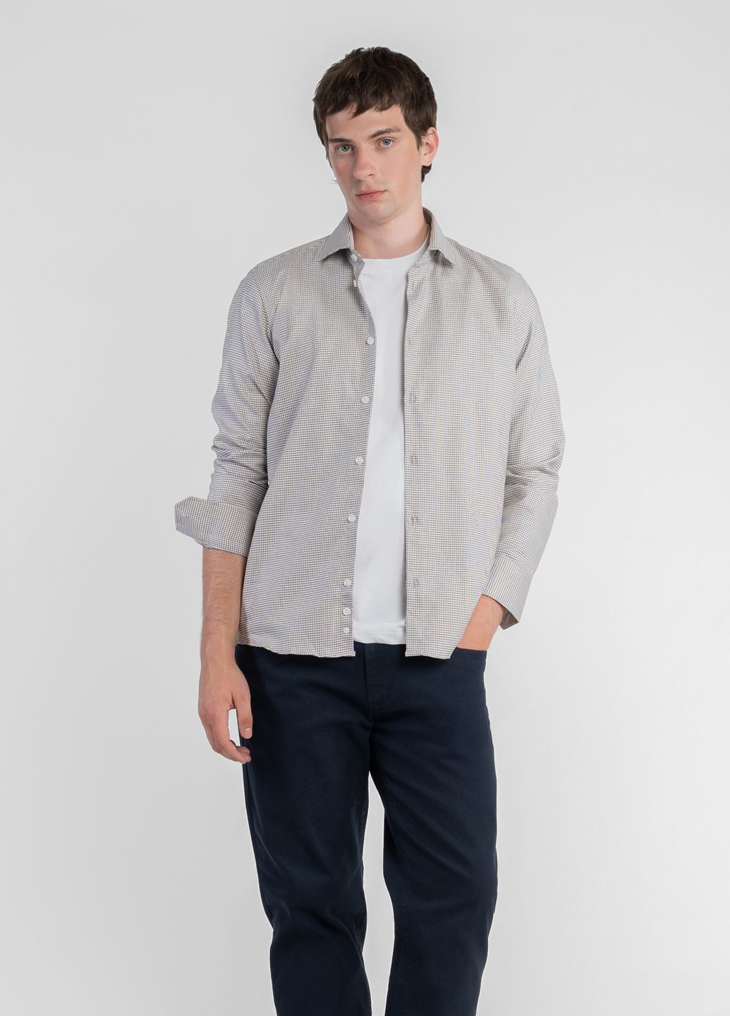 Бежевая кэжуал рубашка Arber