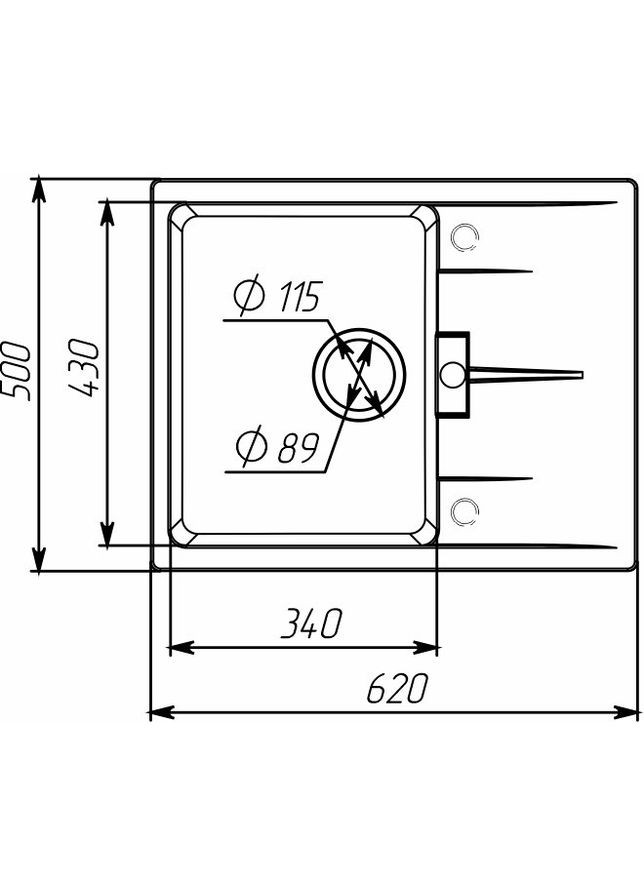 Гранітна мийка для кухні 6250 ZIRKONE матова Білосніжна Valeso (358059742)